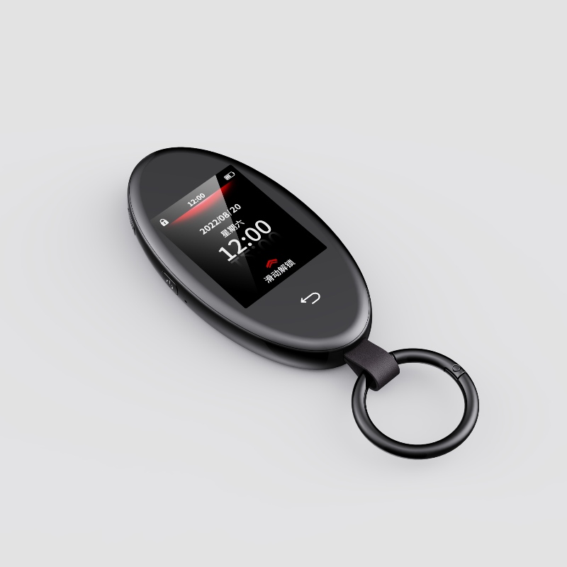 Smart LCD Ecran tactil Cheie de mașină, actualizare intrare fără cheie, Cheie de mașină violet Locare automată&Deblocați -vă de pornire a mașinii de la distanță, Înlocuirea tastei FOB Accesorii anti -furt, afișajul logo -ului vehiculului